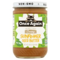 Once Again Unsweetened Creamy Sunflower Seed Butter, 16 oz