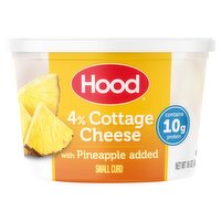 Hood Small Curd 4% Cottage Cheese with Pineapple Added, 16 oz