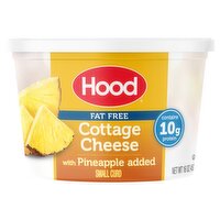 Hood Small Curd Fat Free Cottage Cheese with Pineapple Added, 16 oz