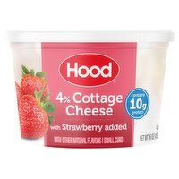 Hood Small Curd 4% Cottage Cheese with Strawberry Added, 16 oz