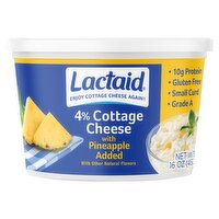 Lactaid 4% Cottage Cheese with Pineapple Added, 16 oz