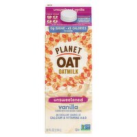 Planet Oat Unsweetened Vanilla Oatmilk, 52 fl oz