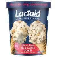 Lactaid Chocolate Chip Cookie Dough Lactose Free Ice Cream, 1 quart, 32 Fluid ounce