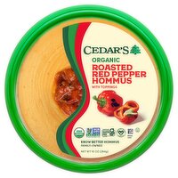 Cedar's Organic Roasted Red Pepper Hommus with Toppings, 10 oz, 10 Ounce