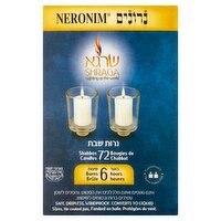 Shraga Neronim Shabbos Candles, 72 count, 40 ounce