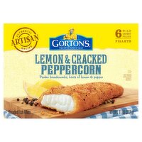 Gorton's Lemon & Cracked Peppercorn Breaded Fish Fillets, 6 count, 11 oz