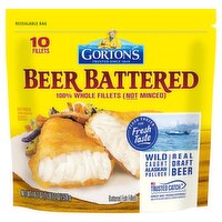 Gorton's Beer Battered Fish Fillets, 10 count, 18.2 oz