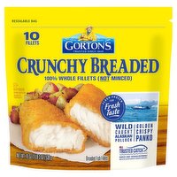 Gorton's Crunchy Breaded Fish Fillets, 10 count, 19 oz