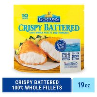 Gorton's Crispy Battered Fish Fillets, 10 count, 19 oz