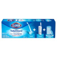 Clorox ToiletWand 3-in-1 Starter Kit Toilet Cleaning Kit, 1.04 oz, 1 Each