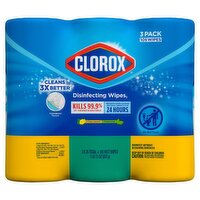 Clorox Crisp Lemon and Fresh Scent Disinfecting Wipes, 105 count, 3 pack