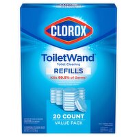 Clorox ToiletWand Toilet Cleaning Refills Value Pack, 20 count, 3.47 oz