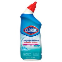 Clorox Ocean Mist Toilet Bowl Cleaner Clinging Bleach Gel, 24 fl oz, 24 Ounce