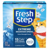 Fresh Step Extreme Mountain Spring Scent Clumping Cat Litter, 25 lb