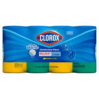 Clorox Crisp Lemon and Fresh Scent Disinfecting Wipes, 4 count, 4 lb 2.8 oz