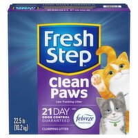 Fresh Step Clean Paws Multi-Cat Low Tracking Clumping Cat Litter, 22.5 lb