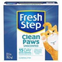 Fresh Step Clean Paws Low Tracking Simply Unscented Clumping Cat Litter, 22.5 lb