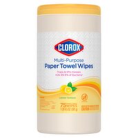 Clorox Lemon Verbena Multi-Purpose Paper Towel Wipes, 75 count, 1 lb 4.5 oz, 75 Each