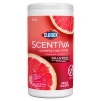 Clorox Scentiva Grapefruit & Orange Blossom Disinfecting Wipes, 75 count, 1 lb 0.7 oz, 75 Each