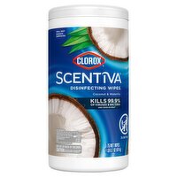 Clorox Scentiva Coconut and Waterlily Disinfecting Wipes, 75 count, 1 lb, 0.7 oz