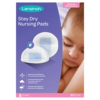 Lansinoh Care Stay Dry Nursing Pads, 60 count