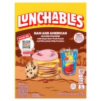 Lunchables Ham and American Cracker Stackers with Capri Sun Fruit Punch and Chocolate Chip Cookies, 1 Each