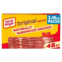 Oscar Mayer Naturally Hardwood Smoked Original Bacon, 16 oz, 3 count