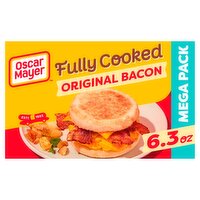 Oscar Mayer Naturally Hardwood Smoked Fully Cooked Original Bacon Mega Pack, 6.3 oz