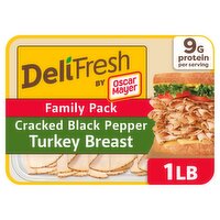 Oscar Mayer Deli Fresh Cracked Black Pepper Turkey Breast Family Pack, 16 oz