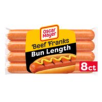 Oscar Mayer Bun-Length Beef Franks, 8 count, 15 oz