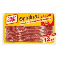 Oscar Mayer Original Naturally Hardwood Smoked Bacon, 12 oz