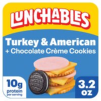 Lunchables MarioKart World Turkey & American with Chocolate Crème Cookies, 3.2 oz