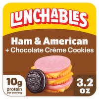 Lunchables Mariokart World Ham & American with Chocolate Crème Cookies, 3.2 oz
