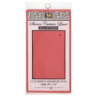 Better Home Red Magnetized Shower Curtain Liner