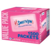  Sweet'N Low Zero Calorie Sweetener Value Pack, 1500 count, 53 oz, 1500 Each