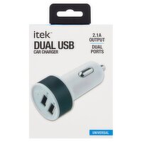 Itek Universal 2.1A Output Dual USB Ports Car Charger