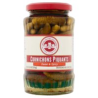 Trois Petits Cochons Sweet & Spicy Cornichons Piquants, 12.4 oz