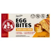 Three Little Pigs Sous Vide Breakfast Sausage & Cheddar Egg Bites, 4 count, 8.4 oz