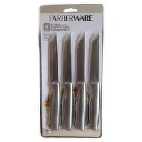 Farberware 4 1/2 inch Stainless Steel Steak Knife Set, 4 count