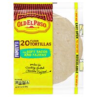 Old El Paso Flour Tortillas for Soft Tacos and Fajitas Family Size, 20 count, 16.4 oz