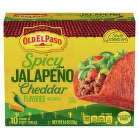 Old El Paso Spicy Jalapeño Cheddar Flavored Taco Shells, 10 count, 5.4 oz