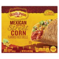 Old El Paso Mexican Style Street Corn Flavored Taco Shells, 10 count, 5.4 oz, 5.4 Ounce