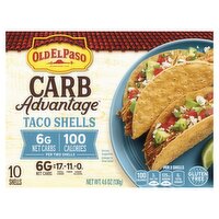 Old El Paso Carb Advantage Taco Shells, 10 count, 4.6 oz, 4.6 Ounce