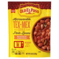 Old El Paso Microwavable Tex-Mex Style Pinto Beans, 8.8 oz, 8.8 Ounce