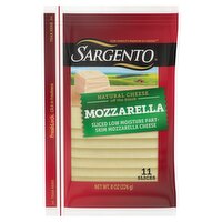 Sargento Sliced Mozzarella Natural Cheese, 11 count, 8 oz