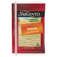 Sargento Sliced Swiss Natural Cheese, 11 count, 7 oz, 7 Ounce