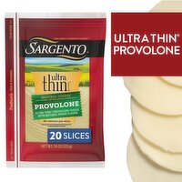 Sargento Ultra Thin Provolone Natural Cheese, 20 count, 7.6 oz