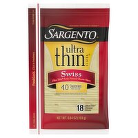 SARGENTO Swiss Natural Cheese Ultra Thin® Slices, 18 slices