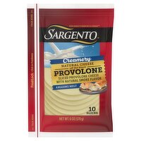 Sargento Creamery Sliced Provolone with Natural Smoke Flavor Natural Cheese, 10 count, 6 oz, 6 Ounce