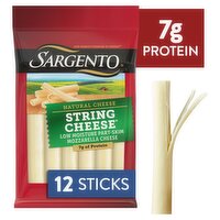 Sargento Smokehouse String Natural Cheese Snacks, 0.83 oz, 12 count